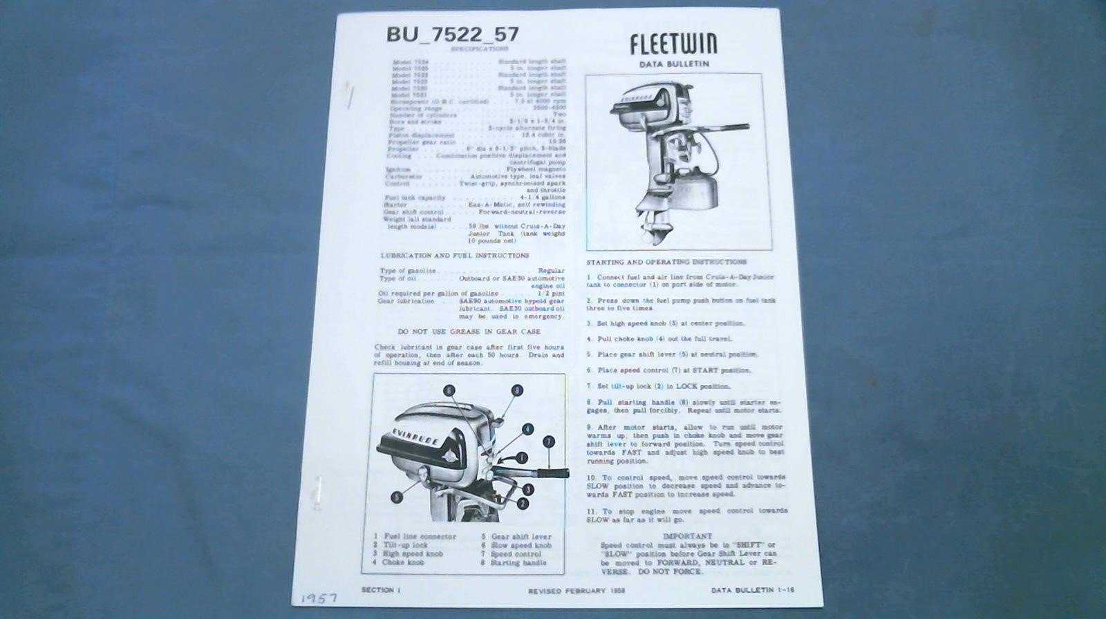 1957 evinrude parts diagram