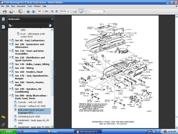 1966 mustang parts diagram