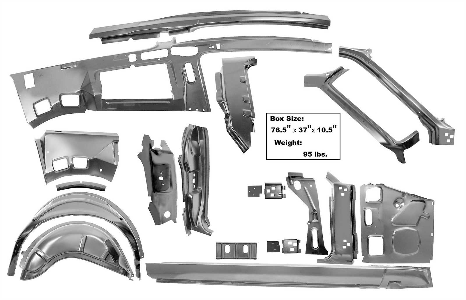 1967 mustang body parts diagram