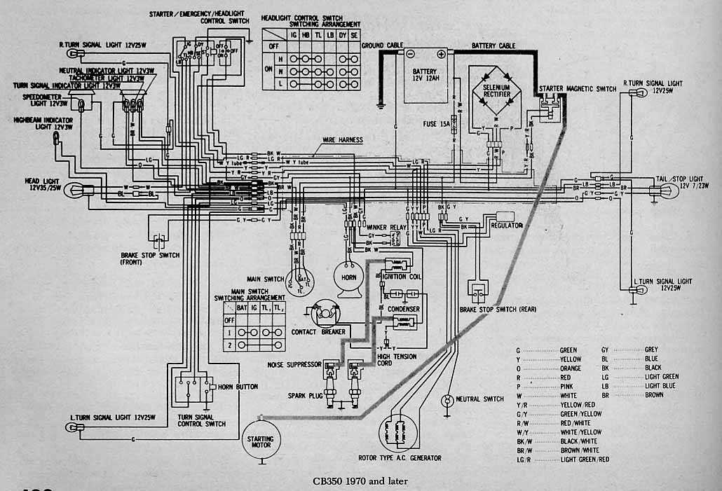 1972 honda cb350 parts diagram