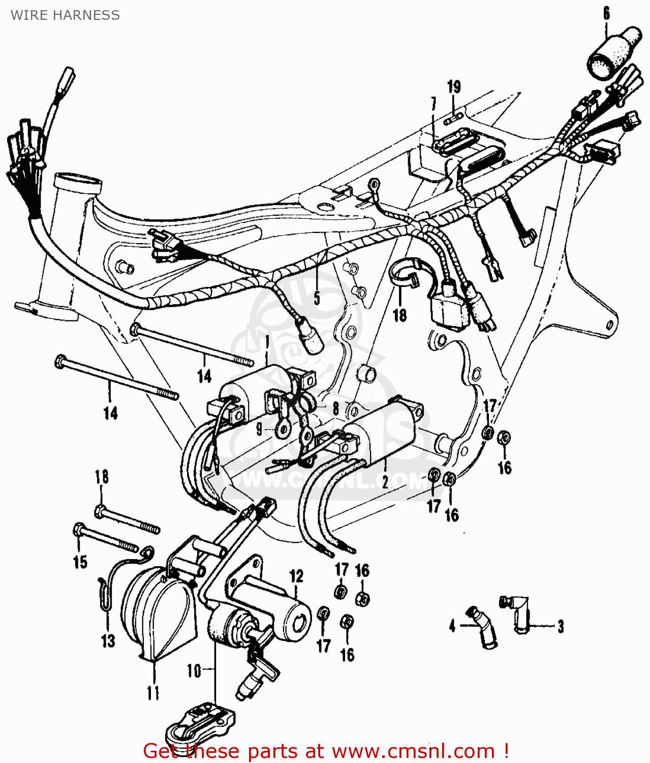 1972 honda cb350 parts diagram