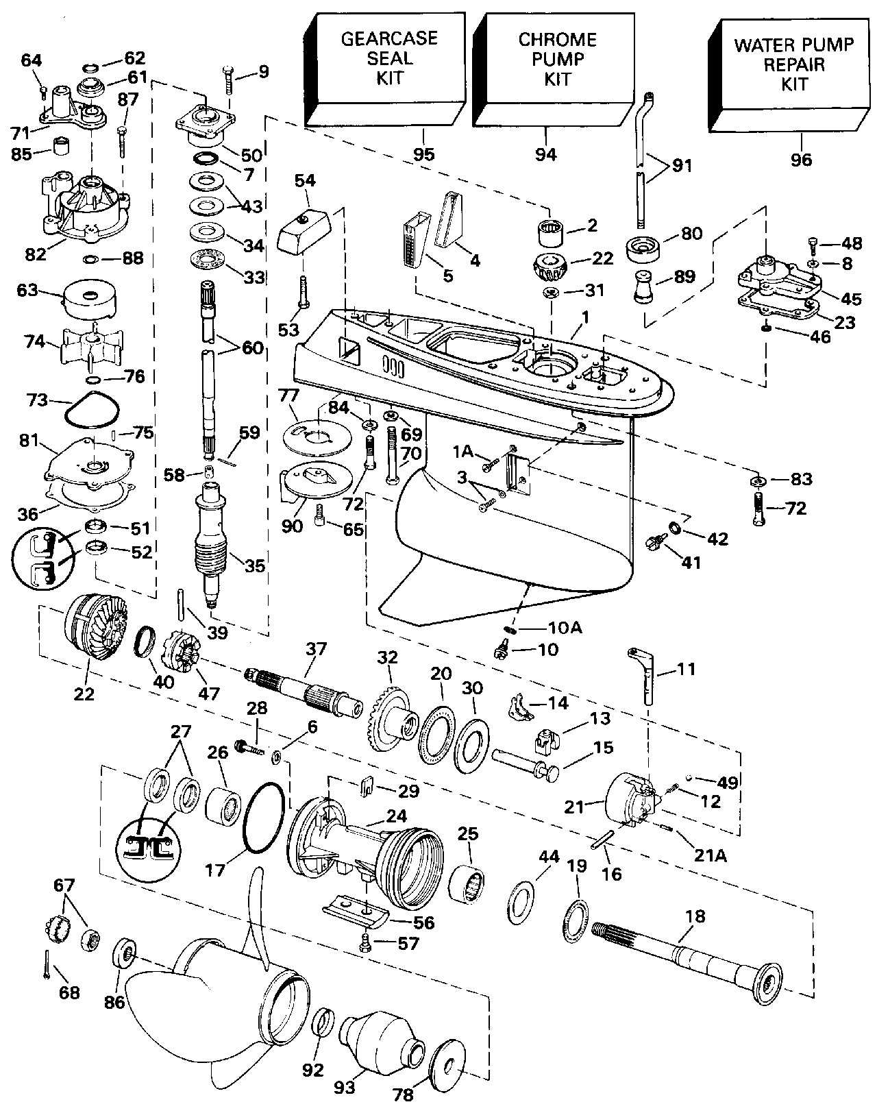 1993 mercury 40 hp outboard parts diagram