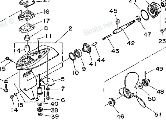 1993 mercury 40 hp outboard parts diagram