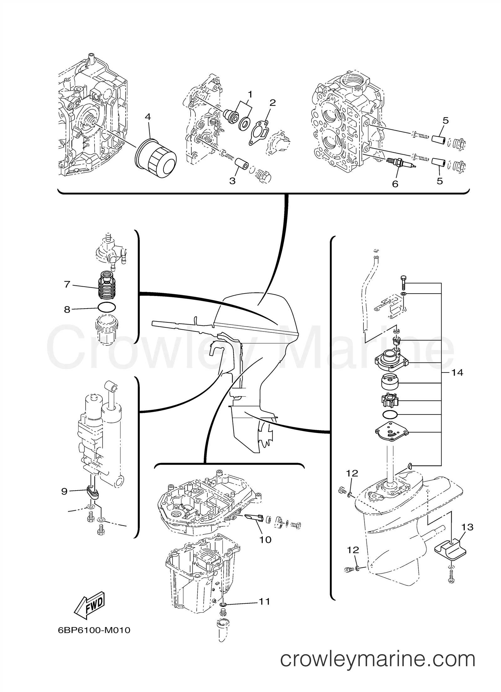 20 hp mercury outboard parts diagram