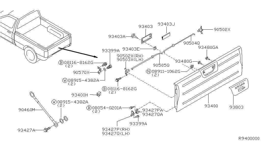 2000 nissan frontier parts diagram