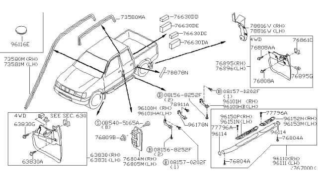 2000 nissan frontier parts diagram