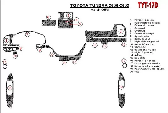 2000 toyota tundra parts diagram