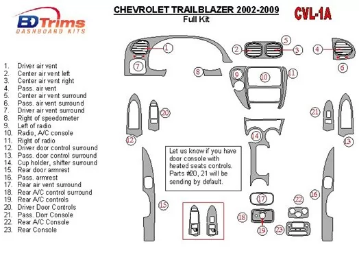 2002 chevy trailblazer parts diagram