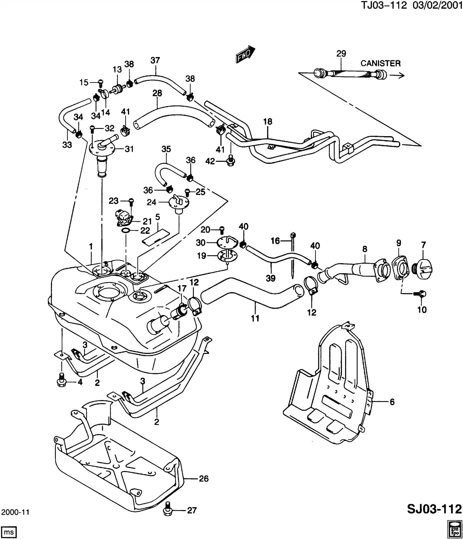 2003 chevy tracker parts diagram