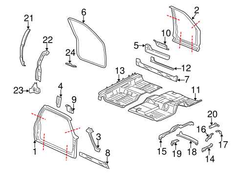 2004 chevy silverado door parts diagram