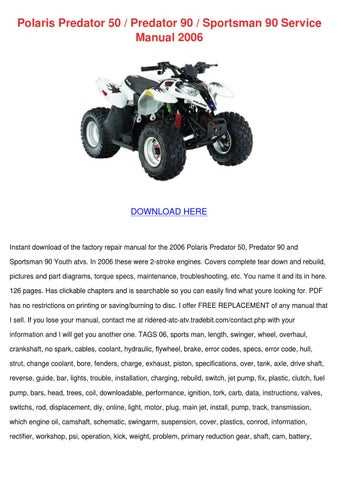 2004 polaris sportsman 90 parts diagram