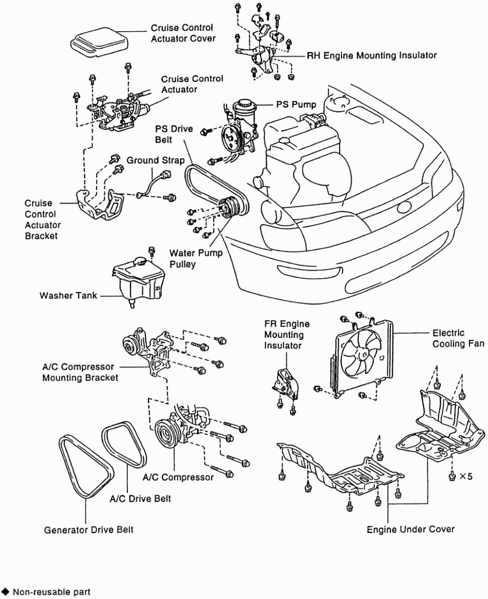 2004 toyota corolla engine parts diagram