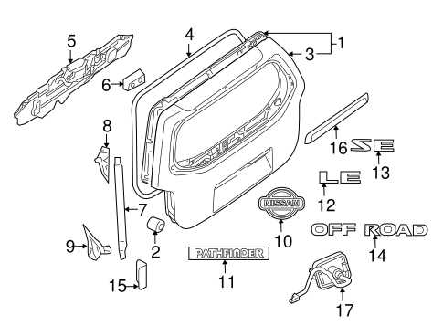 2005 nissan pathfinder parts diagram