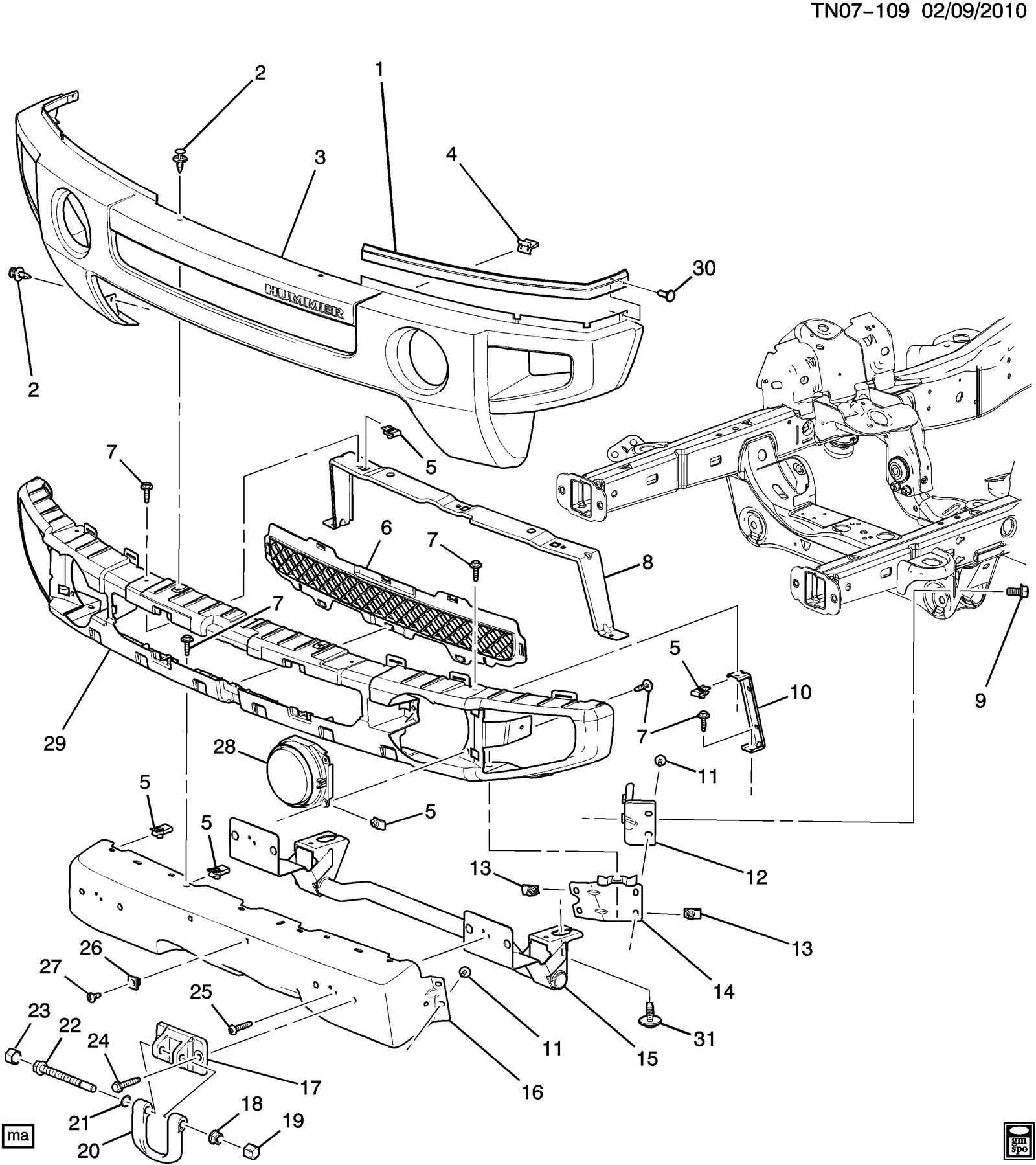 2006 hummer h3 parts diagrams