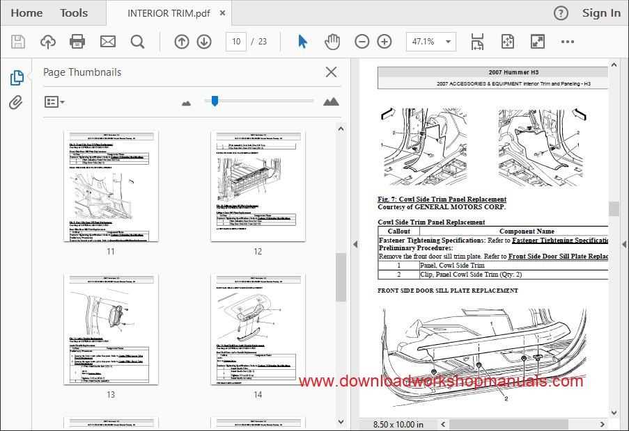 2006 hummer h3 parts diagrams