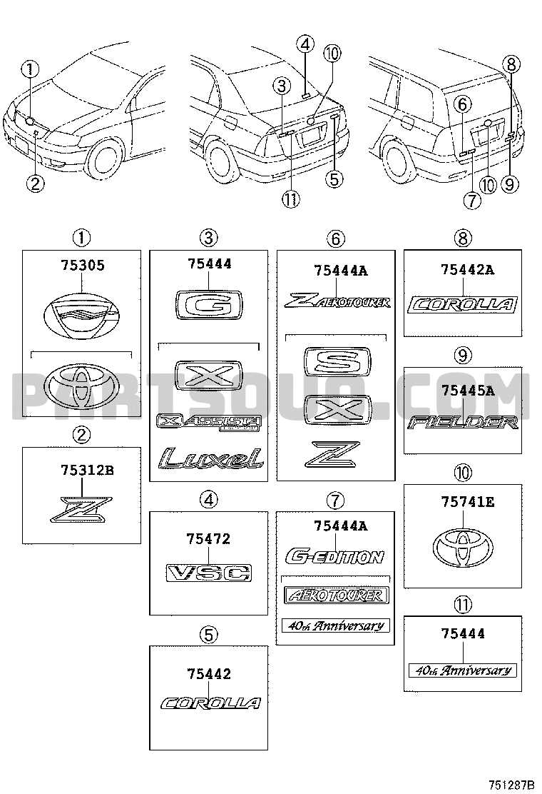 2006 toyota corolla parts diagram