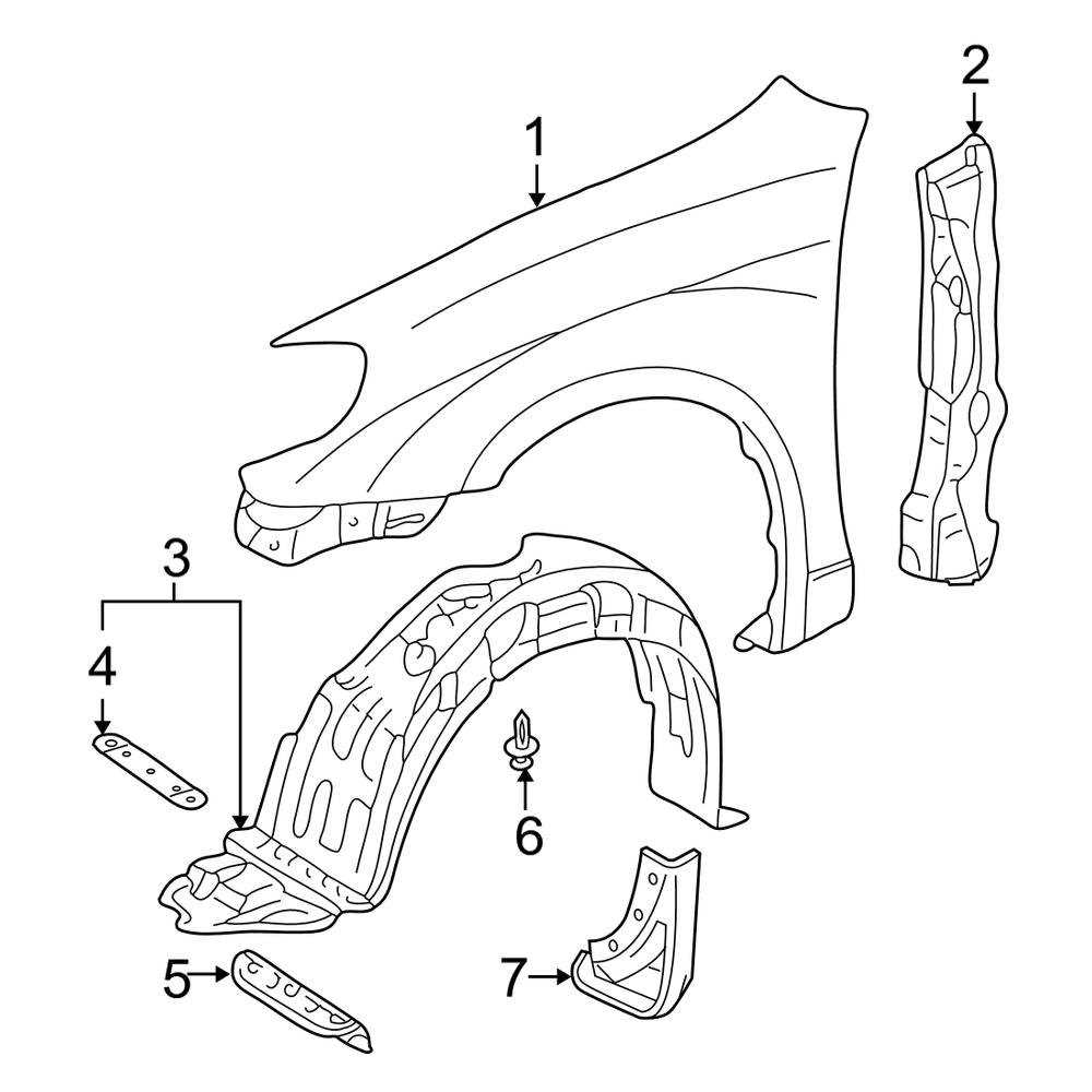 2007 toyota corolla body parts diagram