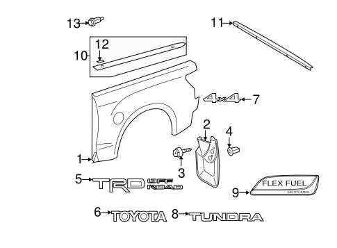 2007 toyota tundra body parts diagram