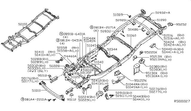 2008 nissan frontier parts diagram