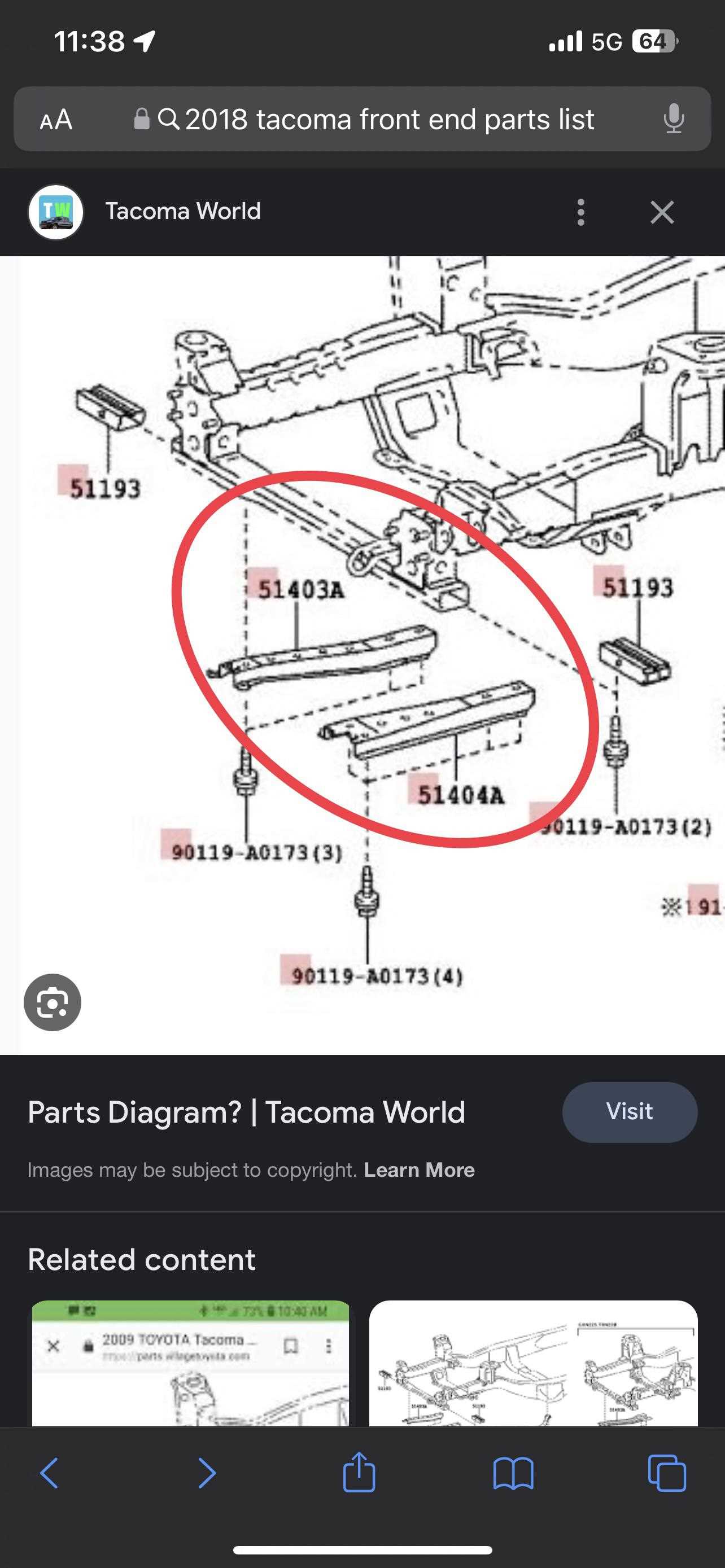 2009 toyota tacoma parts diagram