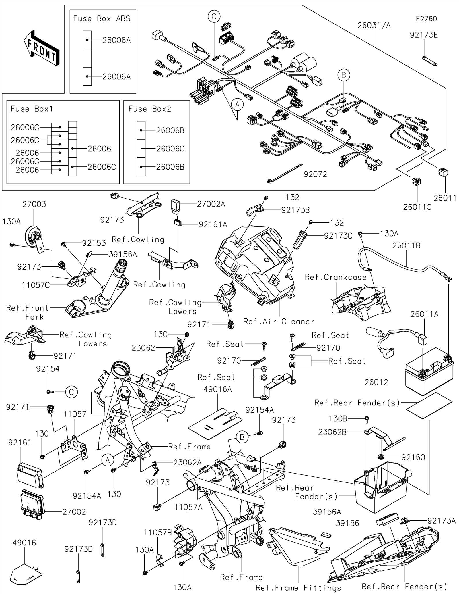 2009 kawasaki ninja 650r parts diagram