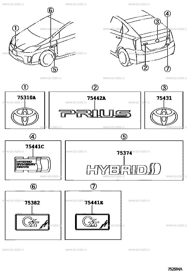 2010 toyota corolla body parts diagram