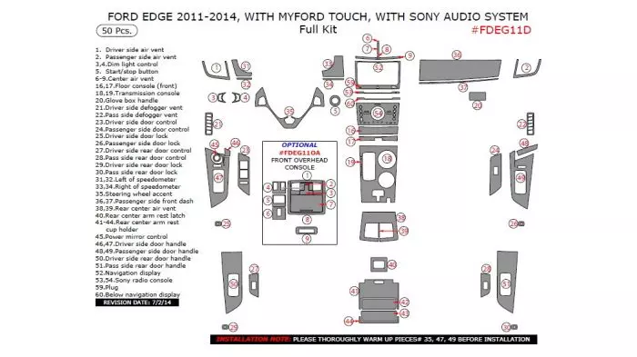 2011 ford edge parts diagram