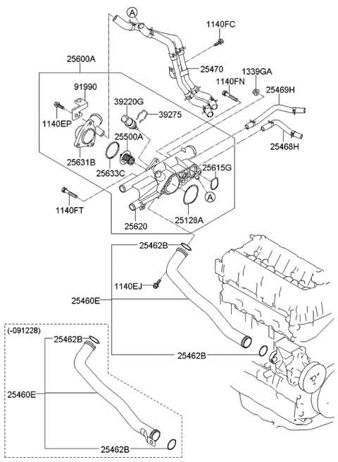 2011 kia sorento engine parts diagram