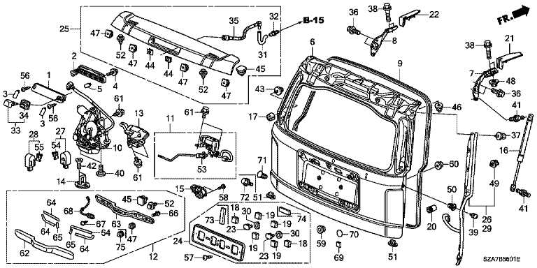 2012 honda pilot parts diagram