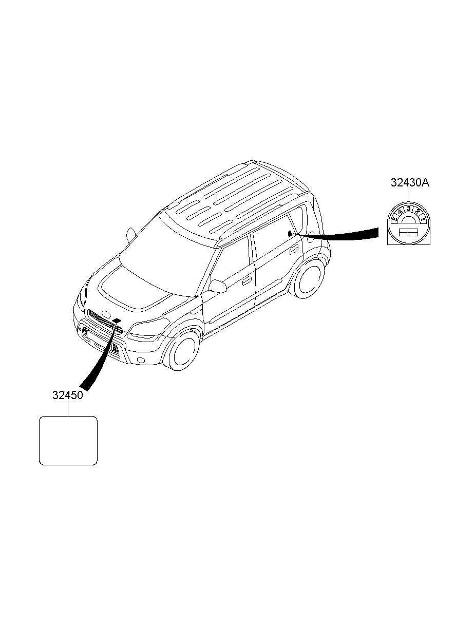 2013 kia soul body parts diagram