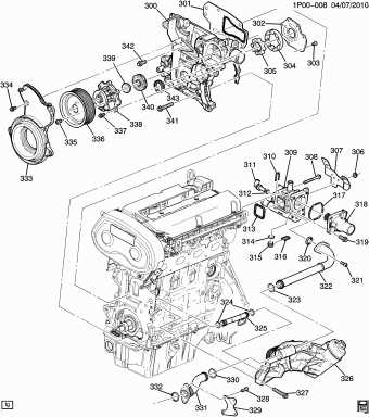 2014 chevy cruze engine parts diagram