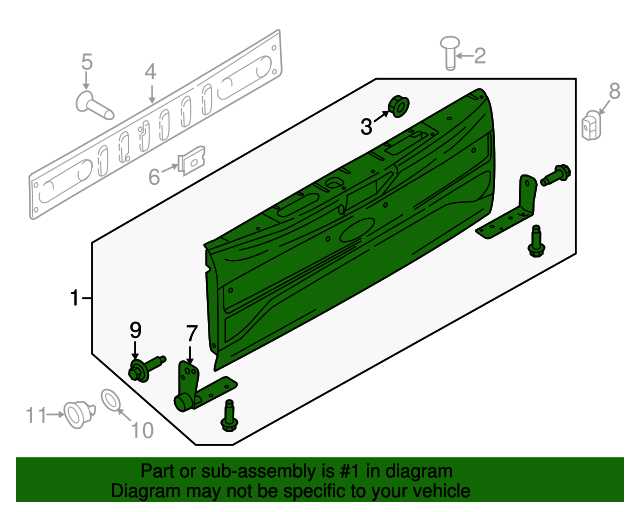 2014 ford f150 tailgate parts diagram