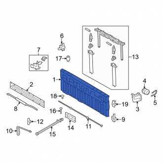 2014 ford f150 tailgate parts diagram