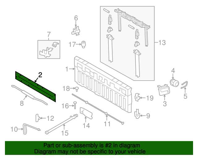 2014 ford f150 tailgate parts diagram