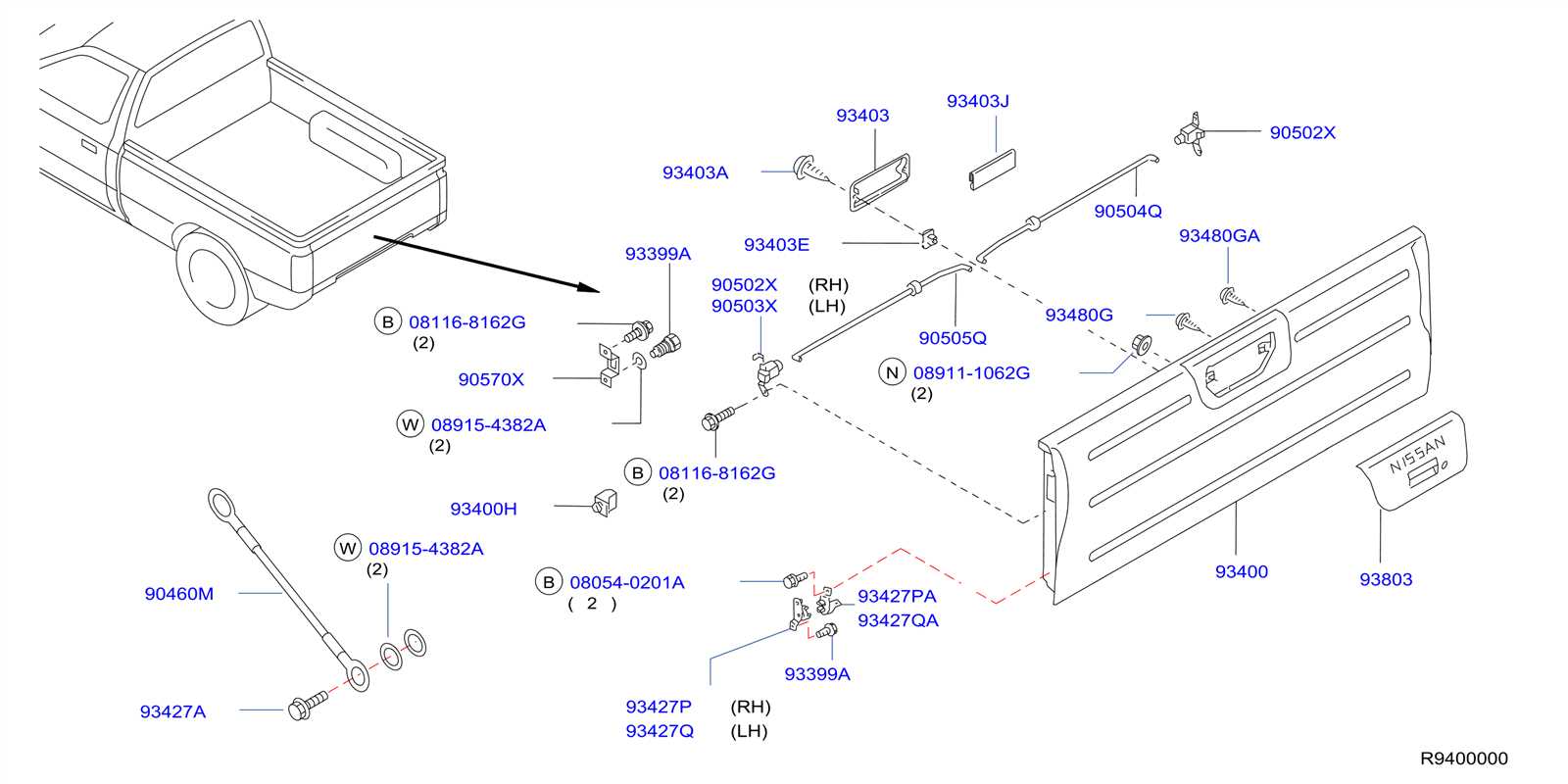 2016 nissan frontier parts diagram