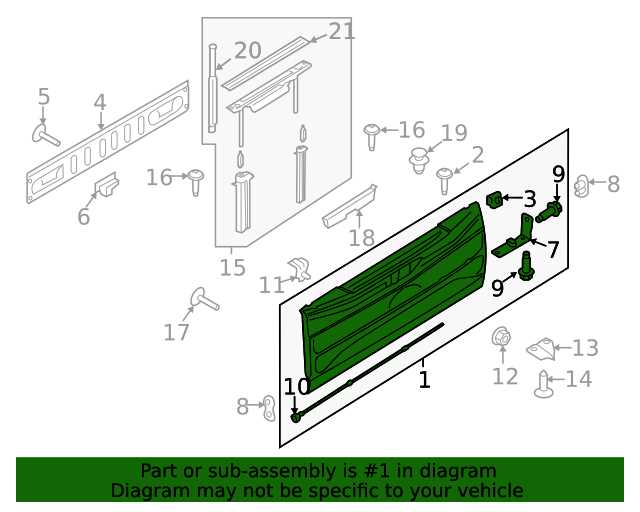 2018 ford f 150 tailgate parts diagram