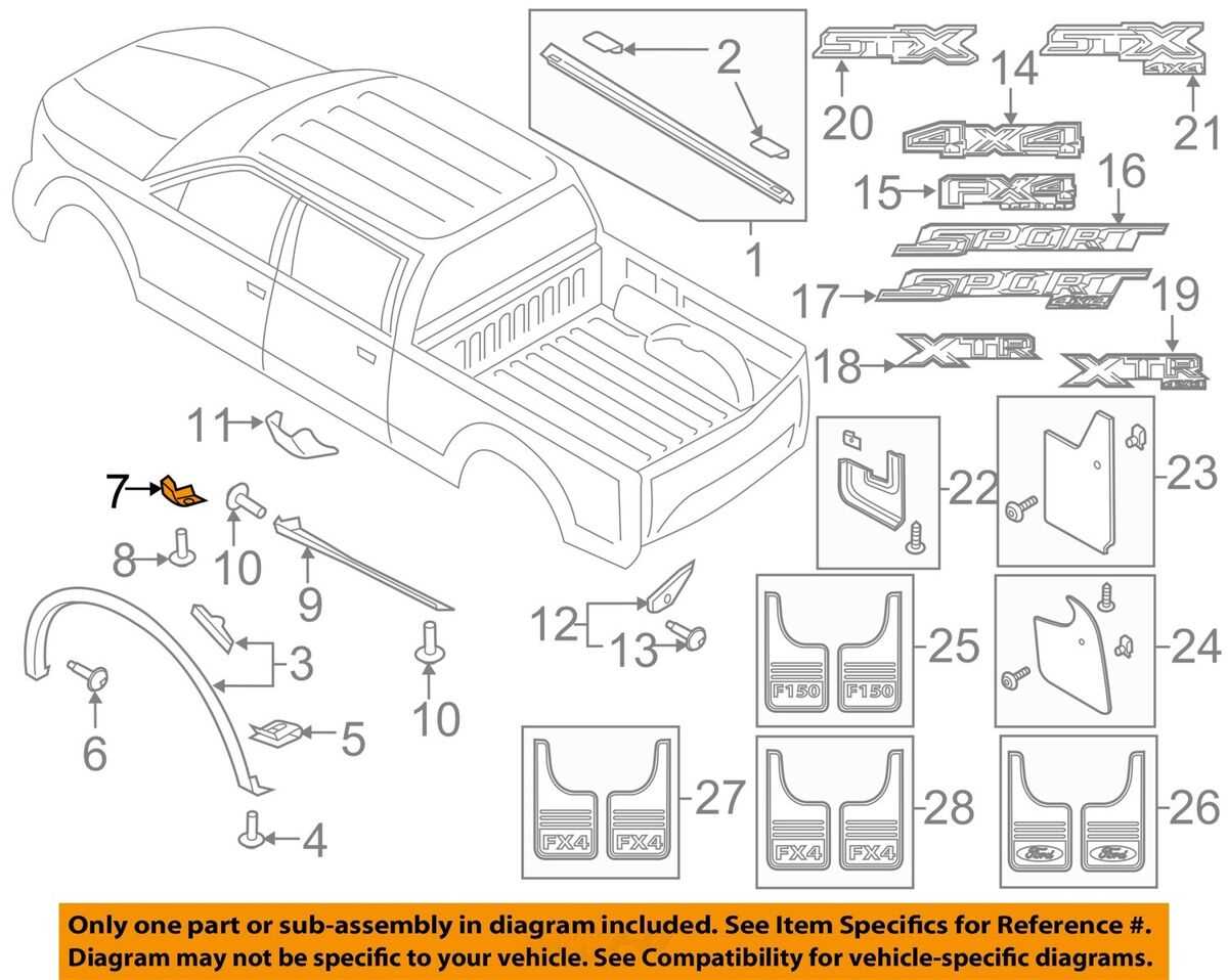 2019 ford f150 front end parts diagram