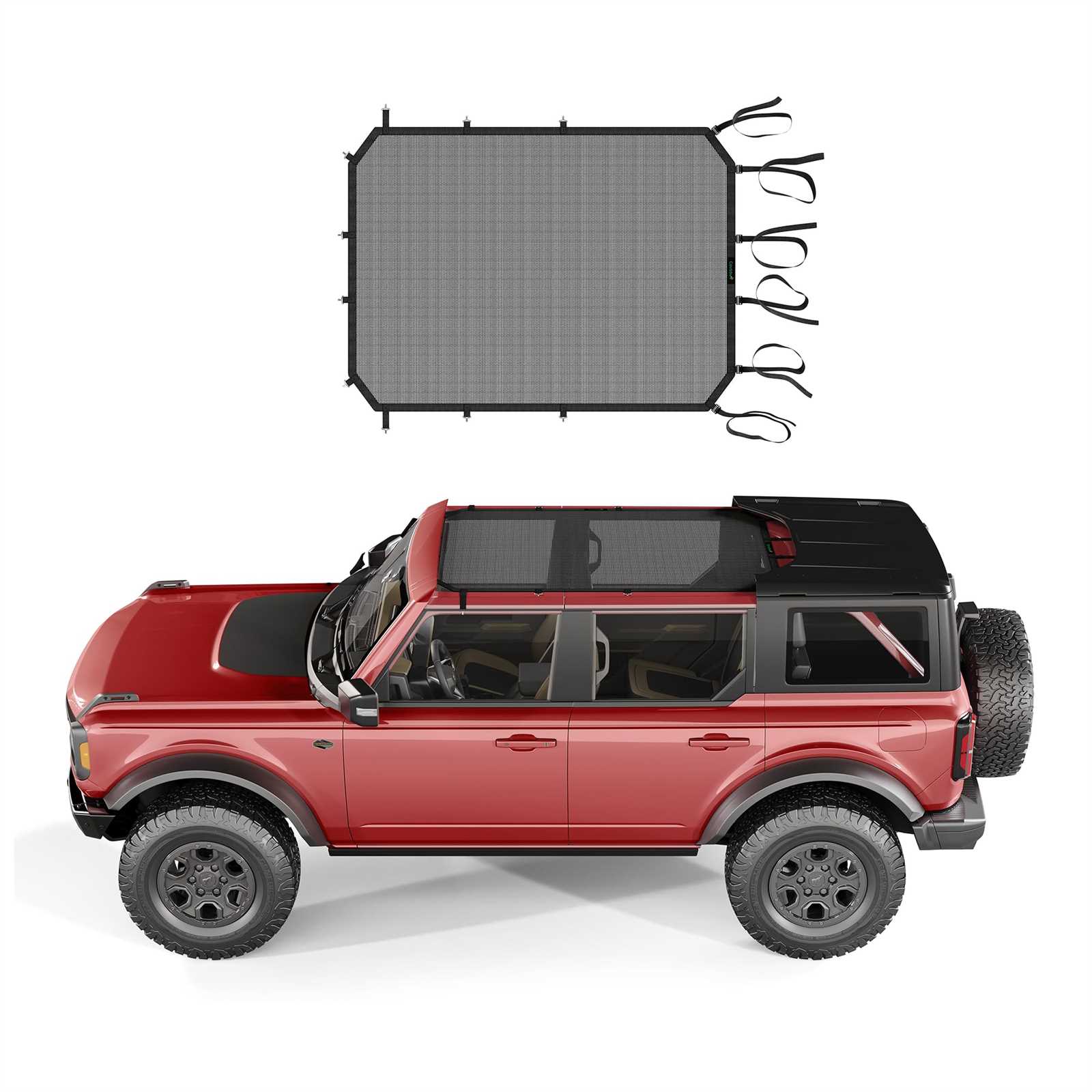 2021 4 door bronco soft top parts diagram