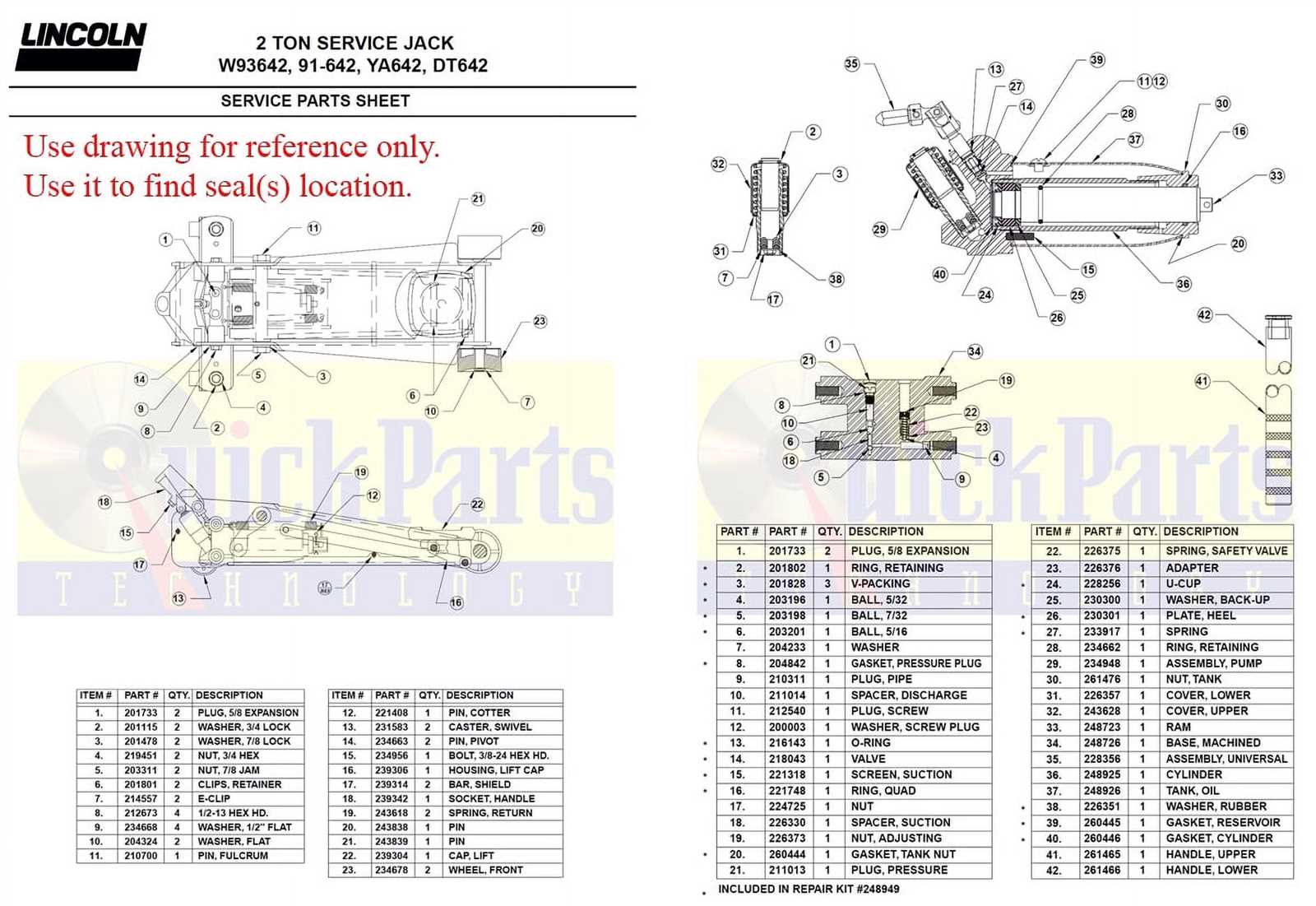 3 ton floor jack parts diagram