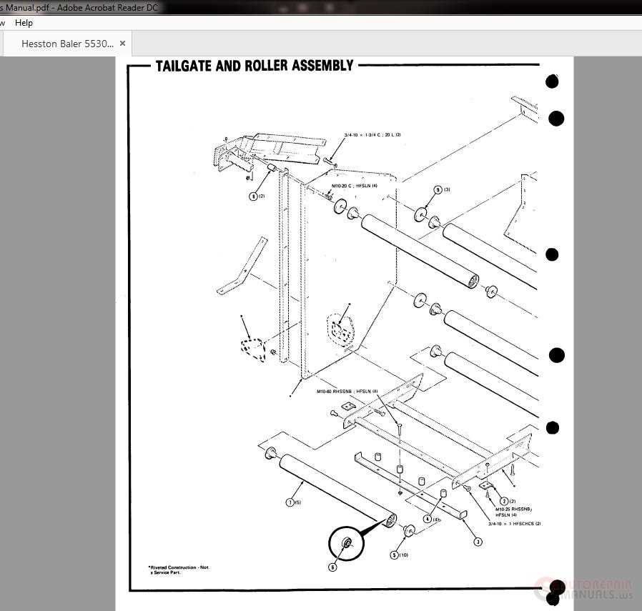 530 round hesston 530 parts diagram