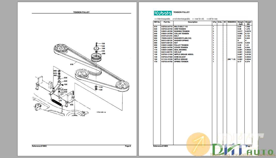 60 inch deck kubota rck60 mower deck parts diagram