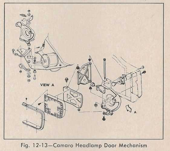 69 camaro door parts diagram