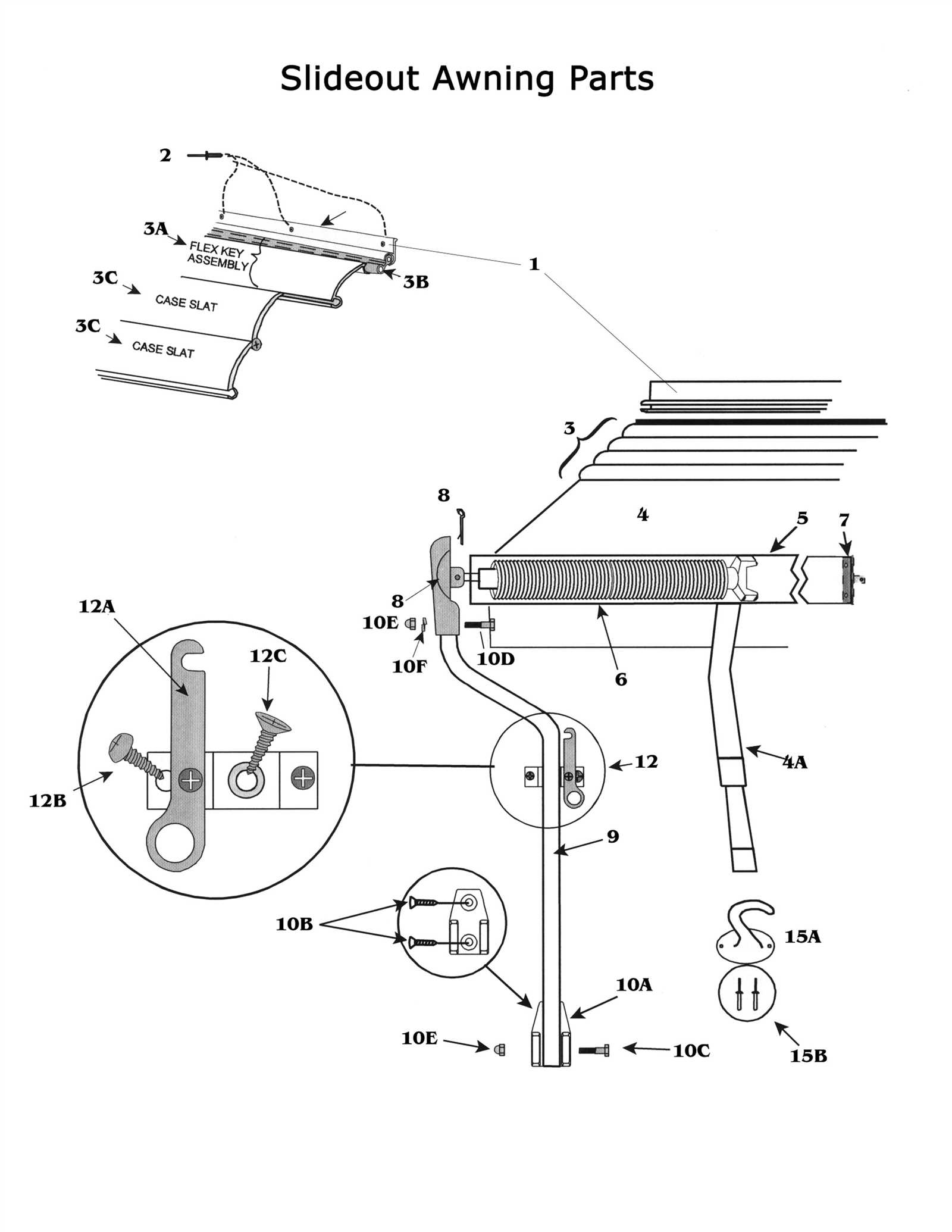 a&e awning parts diagram