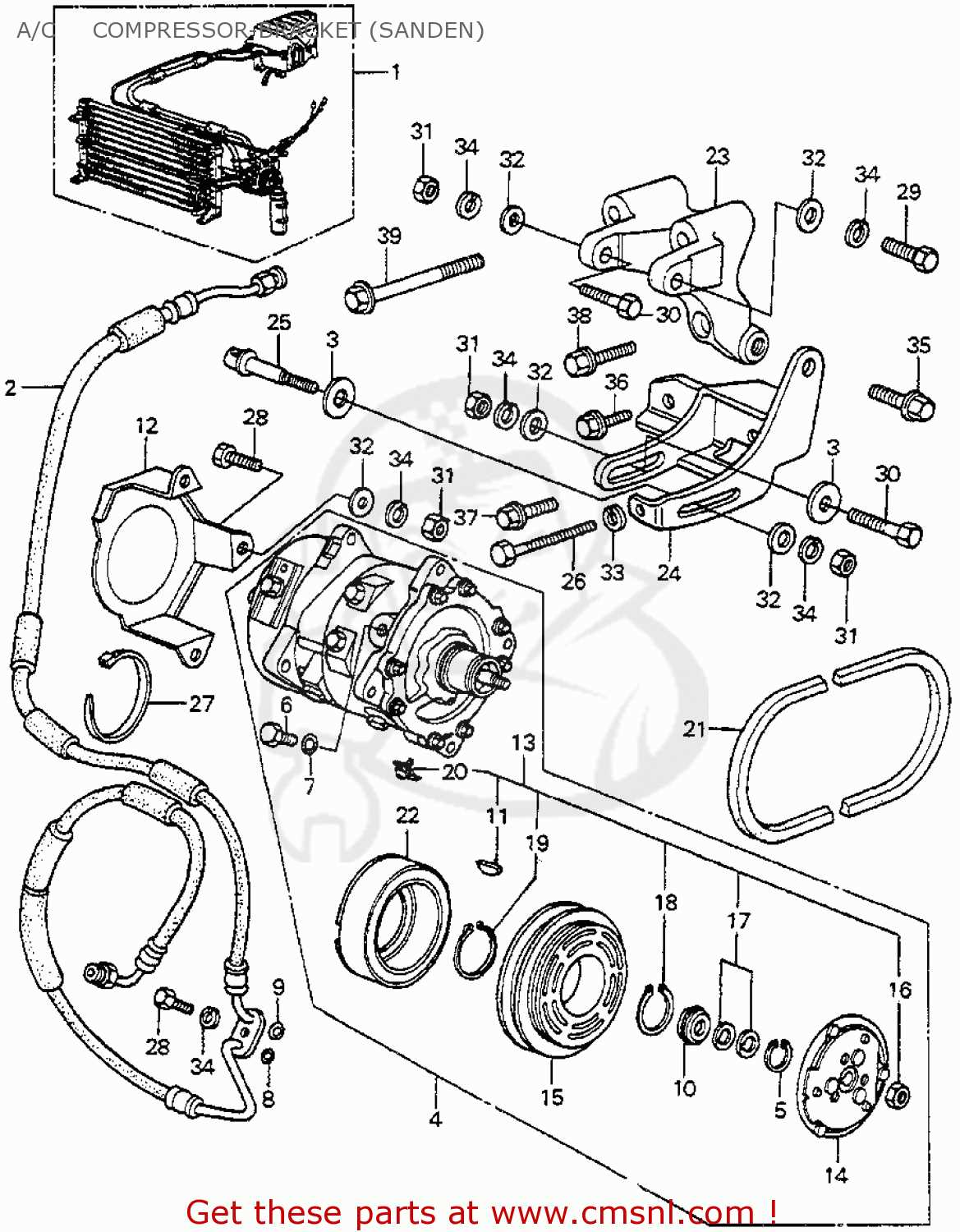 a c compressor parts diagram