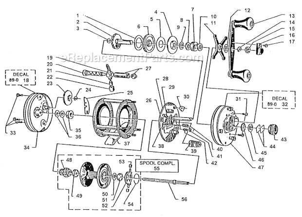 abu garcia reel parts diagram