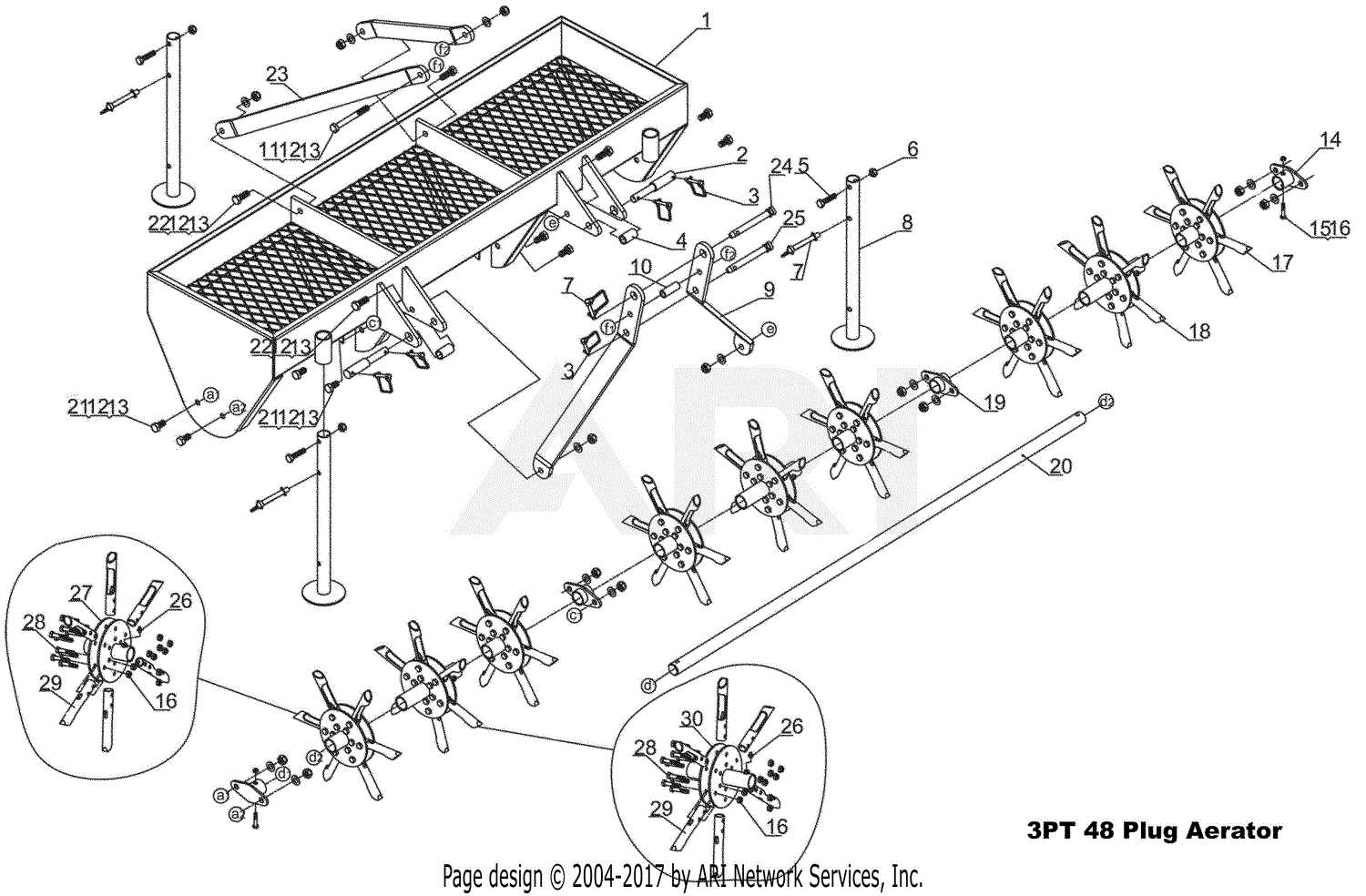 aerator parts diagram