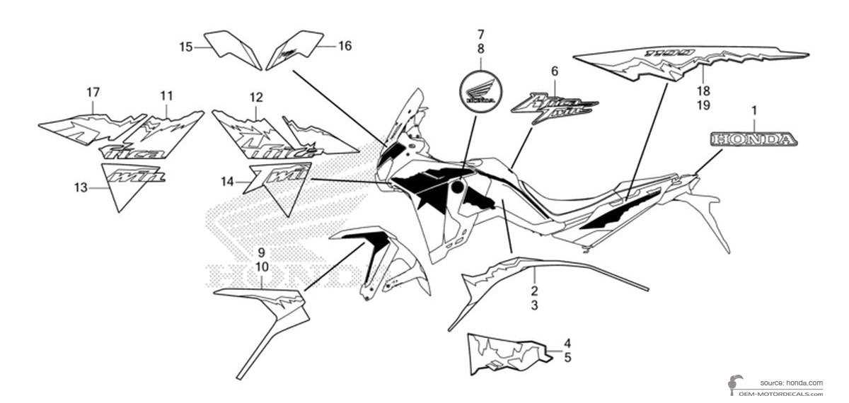 africa twin parts diagram