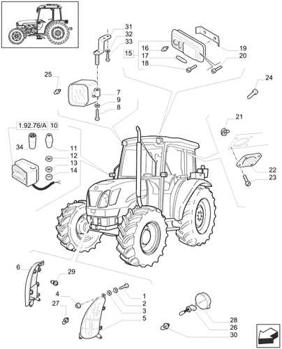 agricultural tractor parts of a tractor diagram