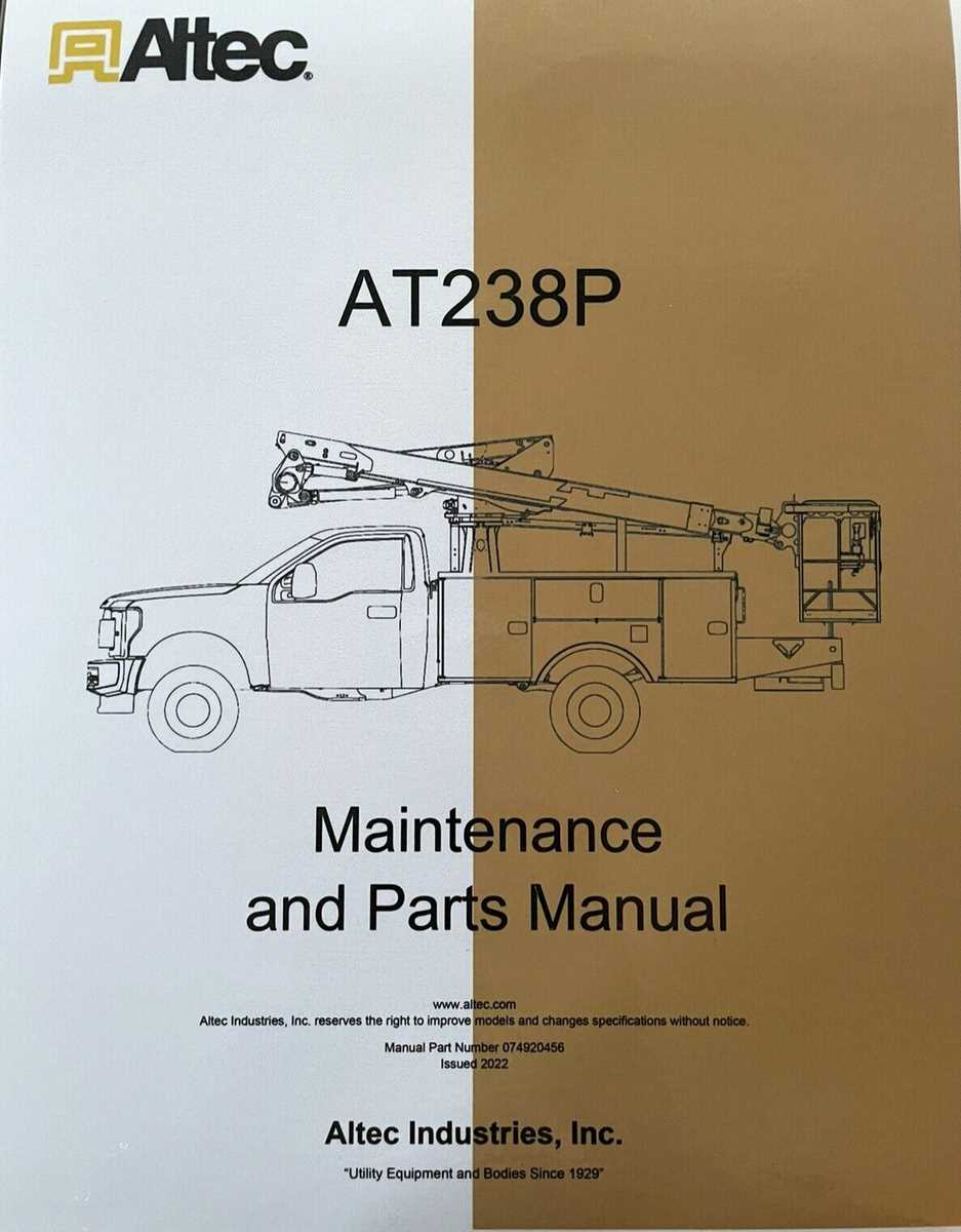 altec bucket truck parts diagram