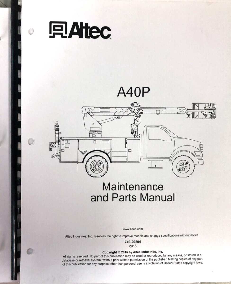 altec bucket truck parts diagram